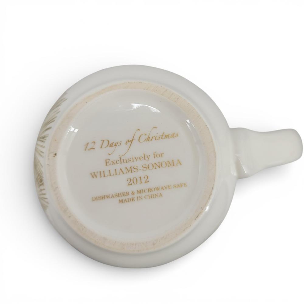 Williams Sonoma‎ 12 Days Christmas Gold Numbers Mug 2012 2 & 8 Coupe - Picture 5 of 5